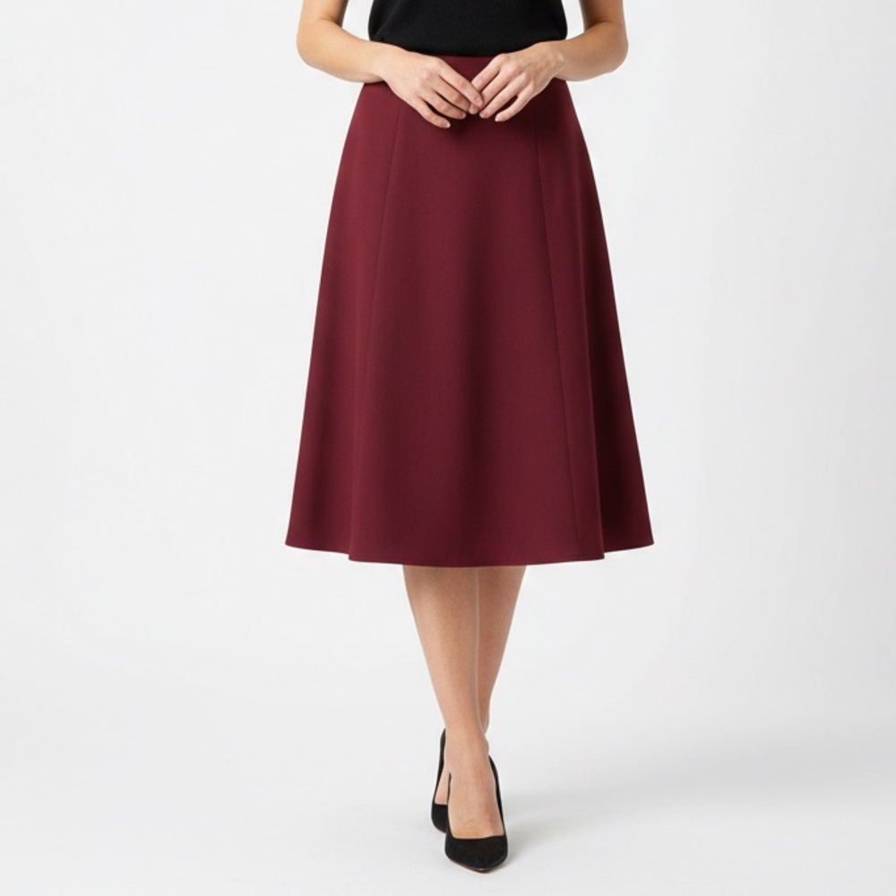 Eileen Fisher Wool‎ Blend Midi A-Line Skirt